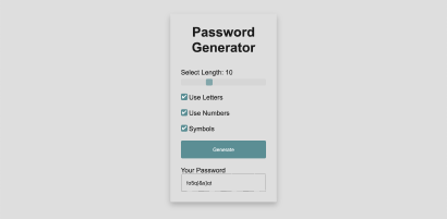 angular.js password generator screenshot