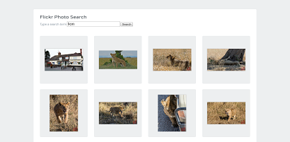 Flickr photo search screenshot